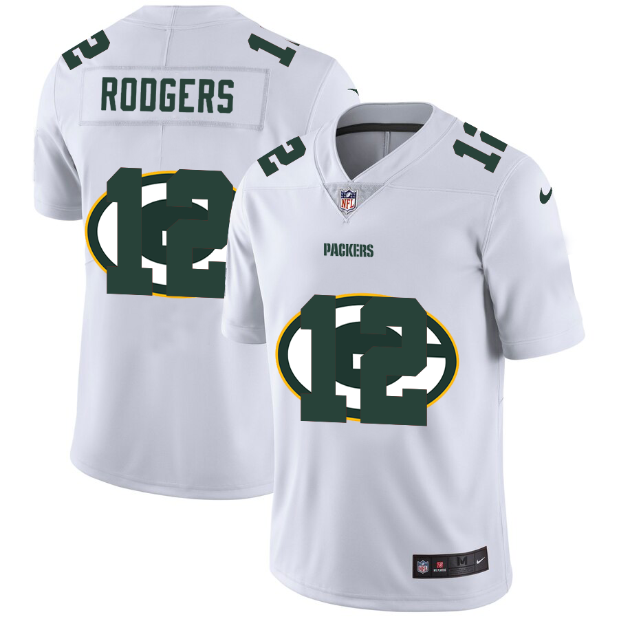 2020 New Men Green Bay Packers #12 Rodgers White  Limited NFL Nike jerseys